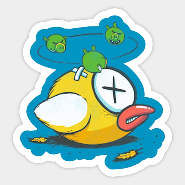 Not so flappy now Sticker by Madkobra